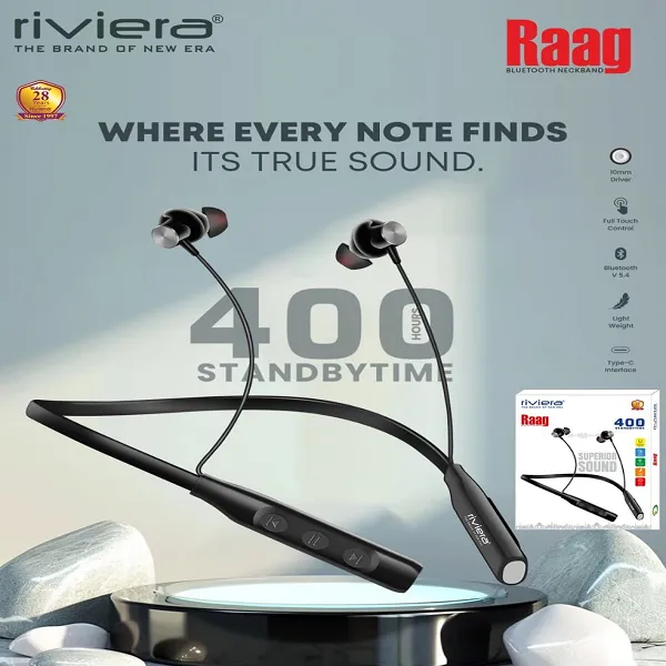 RIVIERA RAAG SERIES WIRELESS BLUETOOTH NECKBAND