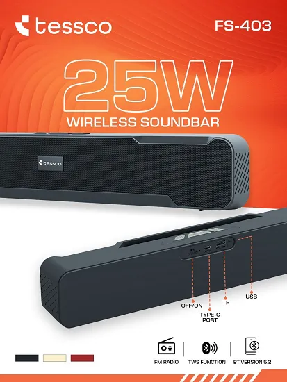 TESSCO FS-403 25W WIRELESS SOUNDBAR