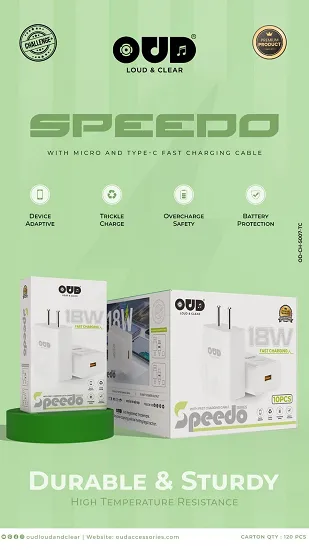 OUD SPEEDO SERIES 18W TYPE C FAST CHARGER