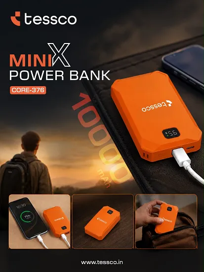TESSCO CORE 376 MINI X 10000MAH SLIM DISPLAY POWER BANK 1 YEAR WARRANTY