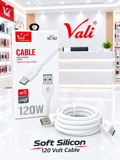 NEW VALI VC- 137 120W TYPE- C SILICONE CABLE