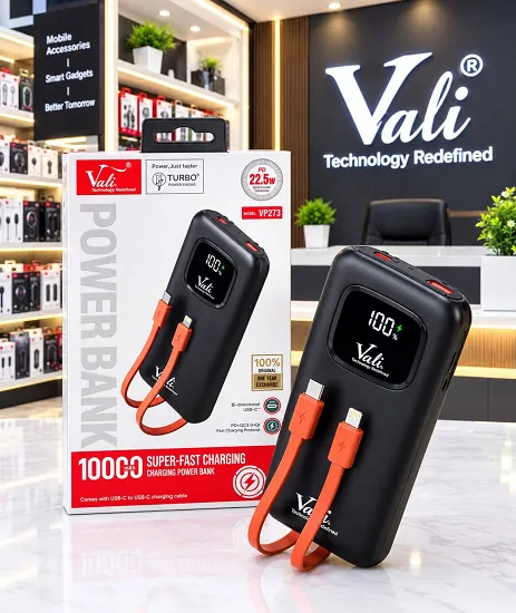 NEW VALI VP-273 TURBO 10000MAH POWER BANK 22.5W FAST CHARGING SUPPORT