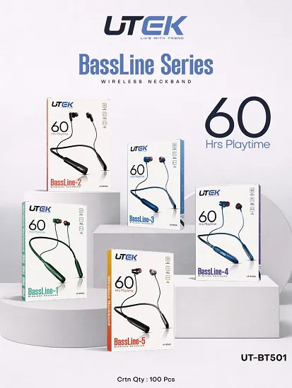 NEW UTEK BT501 NECKBAND PREMIUM QUALITY CHECK WARRANTY