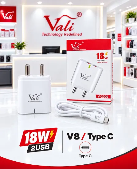 VALI NEW V-2045 18W DUAL USB MICRO CHARGER