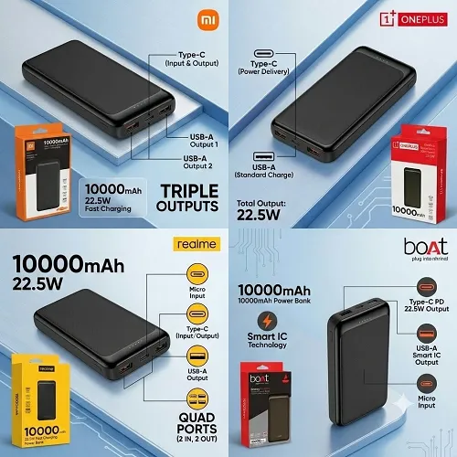 NEW MIX BRAND 10000MAH 22.5W FAST CHARGING POWER BANK PREMIUM QUALITY