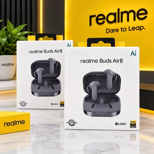 NEW REALME BUDS AIR 8 AI VERSION SOFT PACKING PREMIUM QUALITY