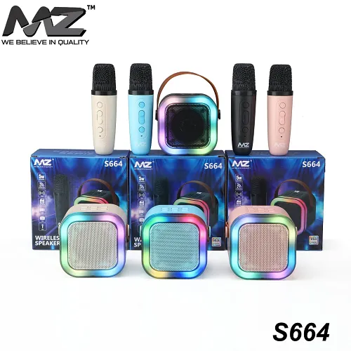 NEW MZ S664 WIRELESS BLUETOOTH SPEAKER WITH WIRELESS MIC PREMIUM QUALITY