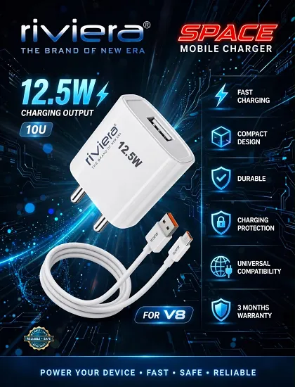 NEW RIVIERA 12.5W SPACE TYPE C CHARGER LIFE TIME WARRANTY