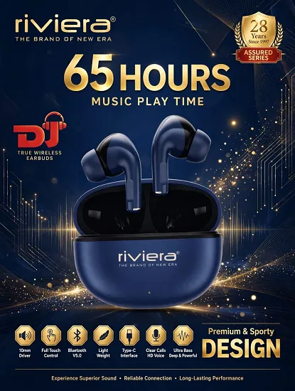 NEW RIVIERA DJ SERIES PREMIUM EARBUDS 1 YEAR WARRANTY